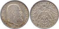 Württemberg 2 Mark Wilhelm II. 1891-1918. -