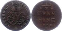 Würzburg-Bistum 1/2 Pfennig Adam Friedrich von Seinsheim 1755-1779. -