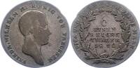 Brandenburg-Preußen 1/6 Taler Friedrich Wilhelm III. 1797-1840. -
