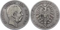Sachsen 2 Mark Albert 1873-1902. -