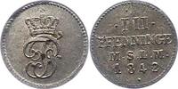 Mecklenburg-Schwerin 3 Pfennig Friedrich Franz II. 1842-1883. -