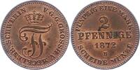 Mecklenburg-Schwerin 2 Pfennig Friedrich Franz II. 1842-1883. -