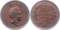 Baden-Durlach 1/2 Kreuzer Ludwig 1818-1830. -