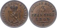 Reuss-ältere Linie 3 Pfennig Heinrich XXII. 1859-1902. -