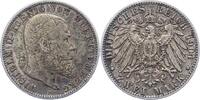 Württemberg 2 Mark Wilhelm II. 1891-1918. -