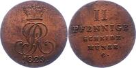 Braunschweig-Calenberg-Hannover 2 Pfennig Georg IV. 1820-1830. -