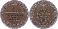 Sachsen-Albertinische Linie Pfennig Johann 1854-1873. -