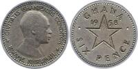 Britisch Westafrika-Ghana/Nigeria 6 Pence Republik seit 1958. -