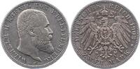 Württemberg 2 Mark Wilhelm II. 1891-1918. -