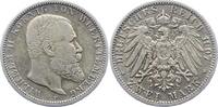 Württemberg 2 Mark Wilhelm II. 1891-1918. -