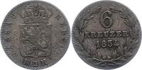 Nassau 6 Kreuzer Wilhelm 1816-1839. -