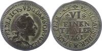 Oldenburg 1/6 Taler Friedrich von Dänemark 1746-1766. -