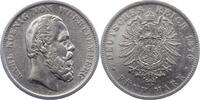 Württemberg 5 Mark Karl 1864-1891. -