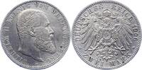 Württemberg 2 Mark Wilhelm II. 1891-1918. -