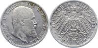 Württemberg 2 Mark Wilhelm II. 1891-1918. -