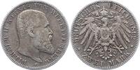 Württemberg 2 Mark Wilhelm II. 1891-1918. -