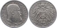 Württemberg 2 Mark Wilhelm II. 1891-1918. -