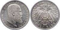 Württemberg 2 Mark Wilhelm II. 1891-1918. -