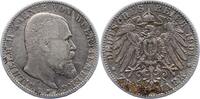Württemberg 2 Mark Wilhelm II. 1891-1918. -