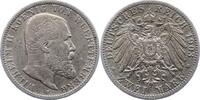Württemberg 2 Mark Wilhelm II. 1891-1918. -