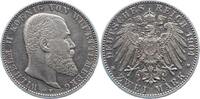 Württemberg 2 Mark Wilhelm II. 1891-1918. -