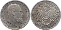 Württemberg 2 Mark Wilhelm II. 1891-1918. -