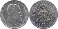Württemberg 2 Mark Wilhelm II. 1891-1918. -