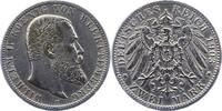 Württemberg 2 Mark Wilhelm II. 1891-1918. -