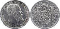 Württemberg 2 Mark Wilhelm II. 1891-1918. -