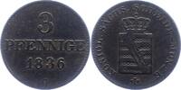 Sachsen-Albertinische Linie 3 Pfennig Friedrich August II. 1836-1854. -