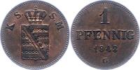 Sachsen-Albertinische Linie Pfennig Friedrich August II. 1836-1854. -