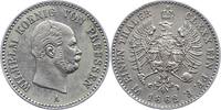 Brandenburg-Preußen 1/6 Taler Wilhelm I. 1861-1888. -