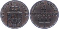 Brandenburg-Preußen 4 Pfennig Wilhelm I. 1861-1888. -