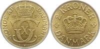 Dänemark 2 Kronen Christian X 1912-1947. -