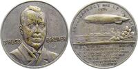 Versilberte Bronzemedaille 1924 Luftfahrt  Versilberung teils abgelättert, sehr schön