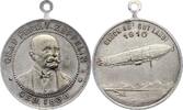 Tragbare versilberte Bronzemedaille 1910 Luftfahrt  Vorzüglich
