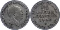 Brandenburg-Preußen 2 1/2 Silbergroschen Friedrich Wilhelm IV. 1840-1861. -