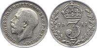 Großbritannien 3 Pence George V. 1910-1936. -