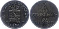 Sachsen-Albertinische Linie 2 Neugroschen Friedrich August II. 1836-1854. -