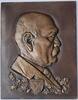 Personenmedaillen Bronzeplakette Bismarck, Otto von *1815, +1898. -