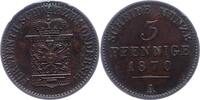 Schwarzburg-Sondershausen 3 Pfennig Günther Friedrich Karl II. 1835-1880. -