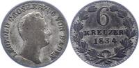 Baden-Durlach 6 Kreuzer Leopold 1830-1852. -