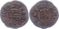 Paderborn, Bistum 3 Pfennig Theodor Adolf von der Recke 1650-1661. -