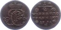 Würzburg-Bistum 1/2 Pfennig Karl Philipp von Greiffenklau-Vollraths 1749-1754. -