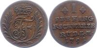 Schwarzburg-Rudolstadt Pfennig Johann Friedrich 1744-1767. -
