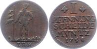 Braunschweig-Calenberg-Hannover Pfennig Georg II. 1727-1760. -