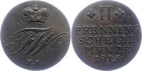 Braunschweig-Wolfenbüttel 2 Pfenning Kupfer Friedrich Wilhelm 1806-1815. -
