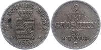 Sachsen-Albertinische Linie 2 Neugroschen Johann 1854-1873. -