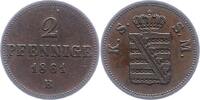 Sachsen-Albertinische Linie 2 Pfennig Johann 1854-1873. -