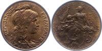 Frankreich 5 Centimes Dritte Republik 1870-1940. -